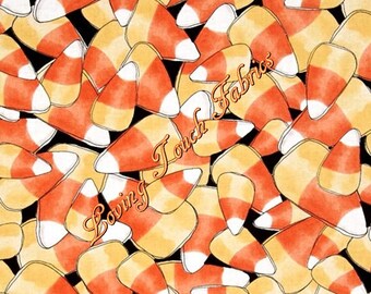 Quilting Treasures & Loralie Harris "Sweetie Loralie" #24142-J Tela de maíz dulce grande. Precio por 1/2 yarda.