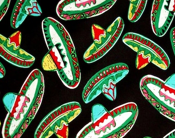 Benartex,"Cinco De Mayo", 06523-12, Sombreros, Fabric Priced Per 1/2 Yd.