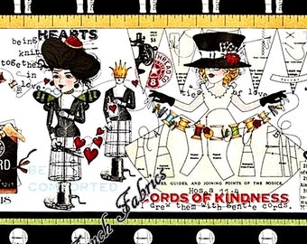 SELECT SIZE QT FRISCH /"SHE WHO SEWS/" 23067ES VINTAGE SEWING BIBLE WORDS FABRIC
