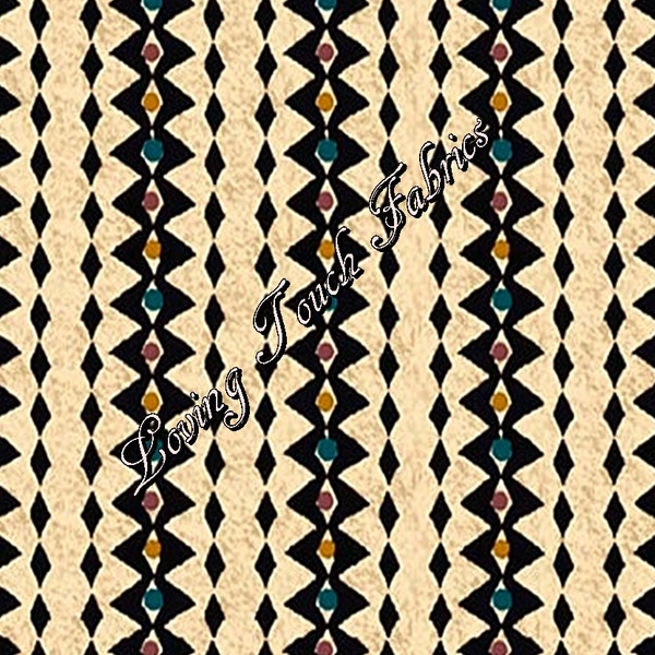 Quilting Treasures /Studio 8 "Laredo" #24097-E Southwest Western Striped Fabric Priced Per 1/2 Yd