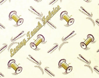Anna Griffin "Pinelope"#CF8005-2 Sewing Theme Thread Needles Cotton Fabric  (Select)