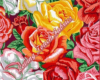 Free Spirit, Westminister, "Botanical, Rose Bud", #PSWL006-Purple, Large Roses, Cotton Fabric Priced Per 1/2 Yd #B