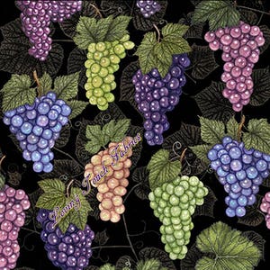 Quilting Treasures Dan Morris "Perfectly Vintage" 25904-J Clusters of Grapes Fabric (Select Size)