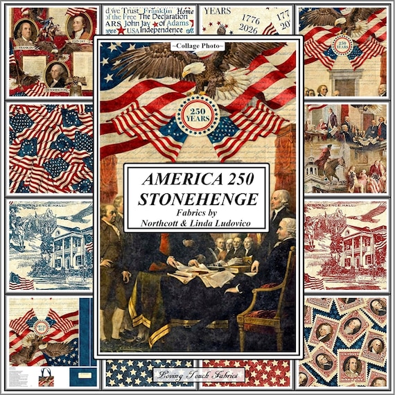 AMERICA 250, STONEHENGE, Northcott, Patriotic, Fabrics,priced by 1