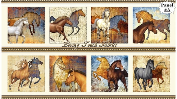 COWBOY WESTERN HORSES PANEL MUSTANG SUNSET COWBOY WESTERN HORSES PANEL MUSTANG SUNSET