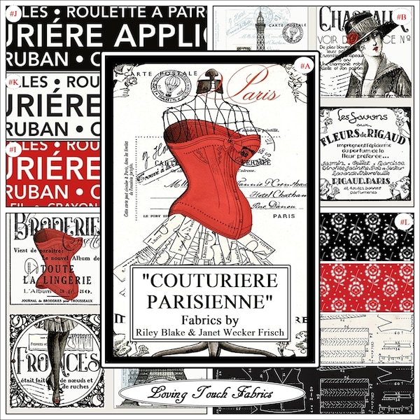 Riley Blake J. Wecker Frisch "Couturiere Parisienne" Paris Theme Fabric Selection