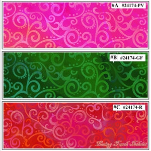 Quilting Treasures &quot;Ombre Scroll&quot; Fabrics Priced Per 1/2 Yd
