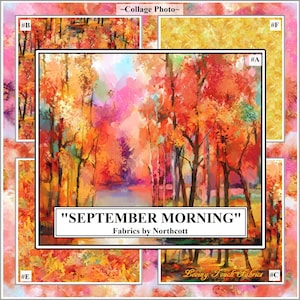 Northcott &quot;September Morning&quot; Scenic Trees Fabric Selection