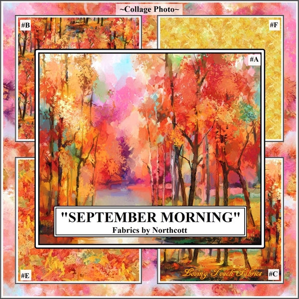 Northcott "September Morning" Scenic Trees Fabric Selection