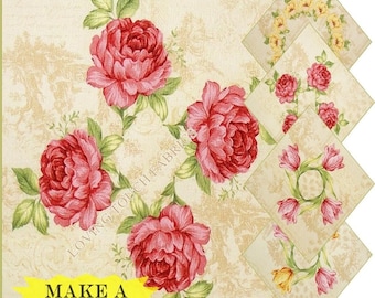 Paintbrush Studio Victorian Roses Tulips Panels 11" x 11" Ea. (Sold by the Pair)(Make a Selection)