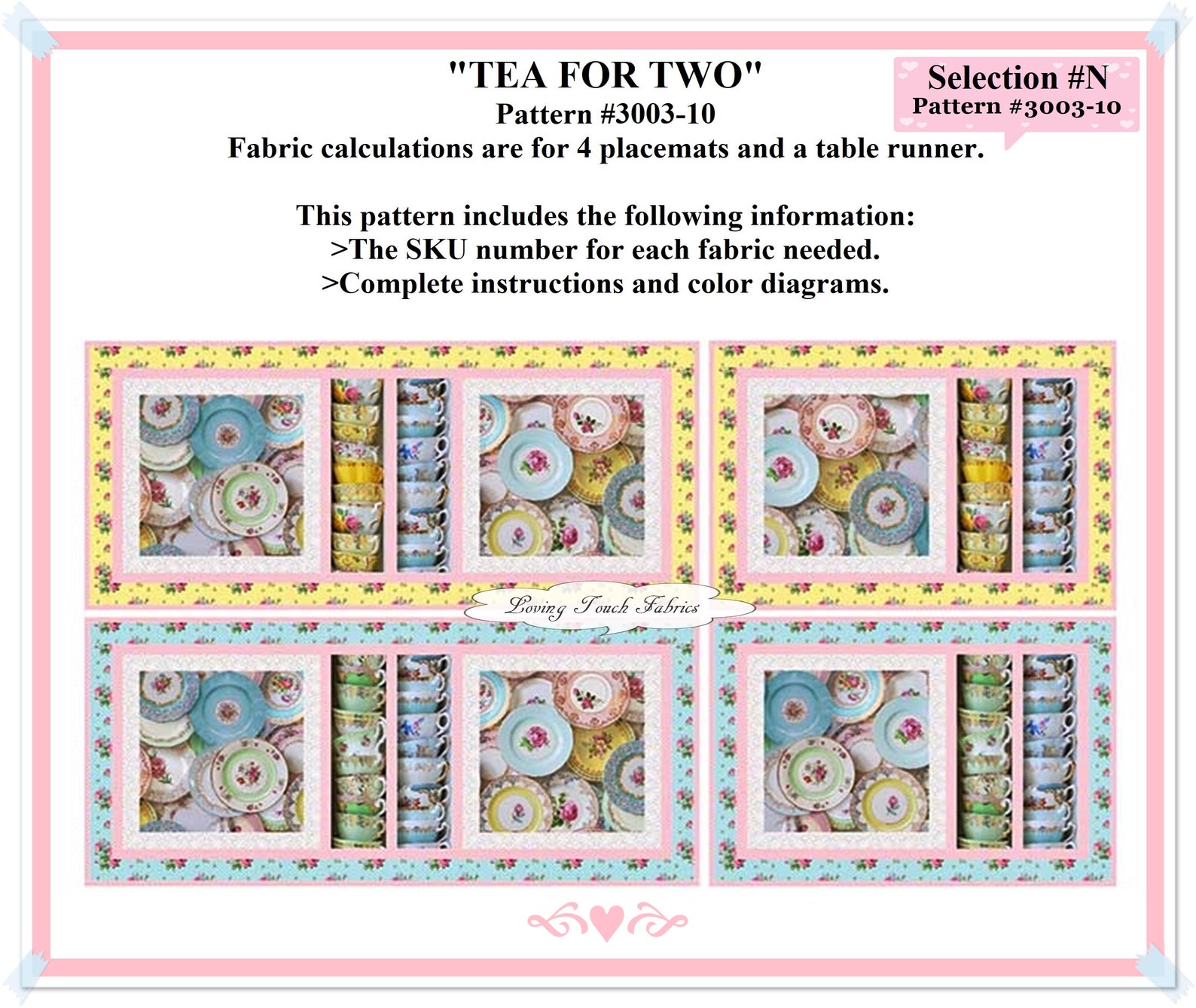 Northcott tea for Two Dishes Cups Teapots Etsy