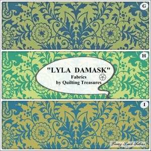 QT, &quot;LYLA DAMASK&quot;, 26106, Damask Design Cotton, Fabric Priced @ 1/2 Yd