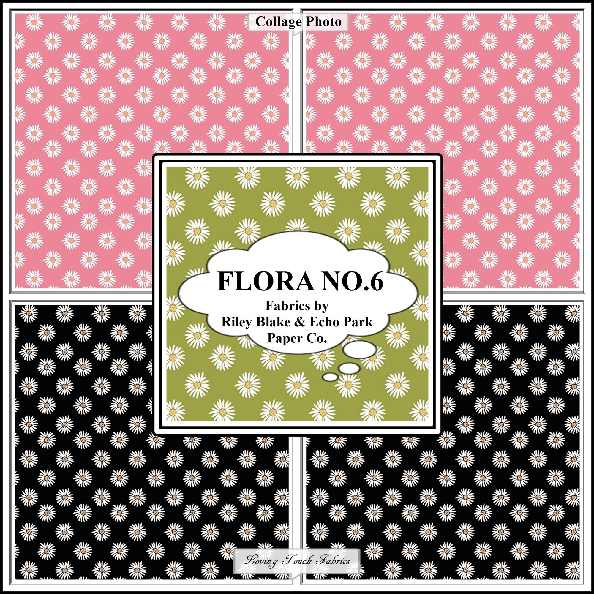Riley Blake, Flora No 6, Small Daisies, Flowers, C14461, Fabrics