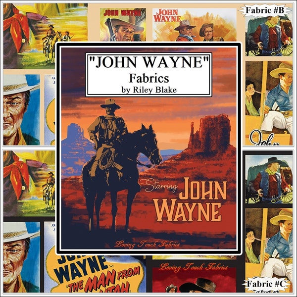 Riley Blake "John Wayne" Western Cowboy Movie Fabrics