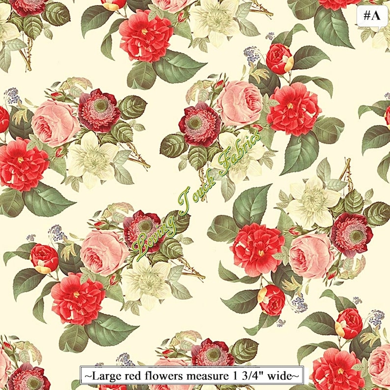 Riley Blake in Bloom Floral Roses Bouquets Fabrics - Etsy
