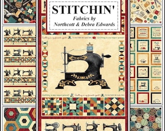 STITCHIN',Stonehenge,Northcott, Vintage Sewing Machines, Sewing Notions, Fabrics
