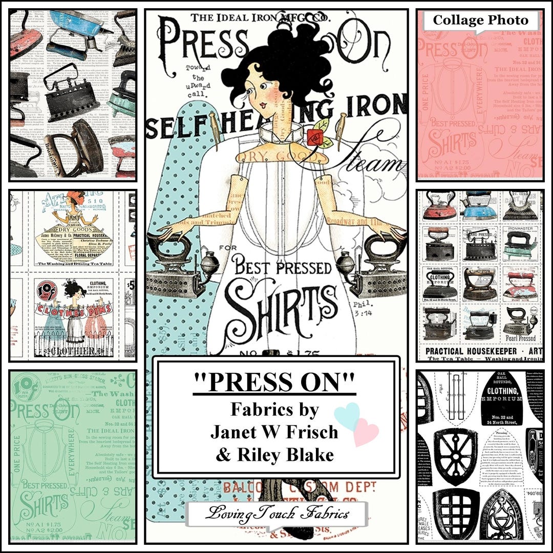Riley Blake J Wecker Frisch Press on Iron Sewing Fabric Collection - Etsy