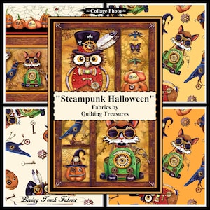 Quilting Treasures &quot;Steampunk Halloween&quot; Gorgeous Whimsical Fabrics