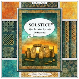 SOLSTICE Northcott Stonehenge 10th Anniversary Celtic Knot Medallions Fabrics