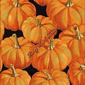 Benartex, Kanvas Studio, &quot;Autumn Fauna&quot;, #05656-33, Large Pumpkins,Fall, Fabric Priced @ 1/2 Yd (18&quot; x 44&quot;)