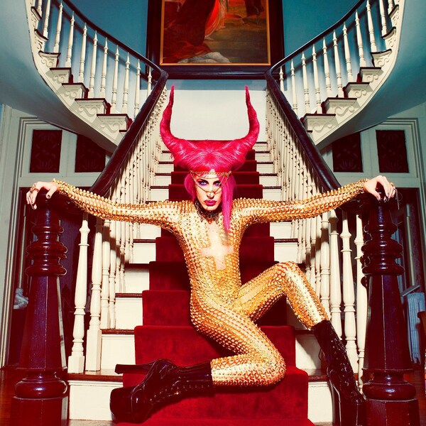 Rihanna RudeBoy Gold Metallic Crewneck Catsuit Made to Order