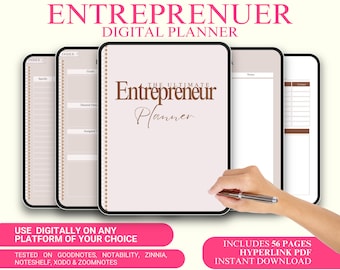 Entrepreneur Planner, Undated small business planner, Side Hustle Planner, Small Business Planner Template, Daily Entrepreneur Planner