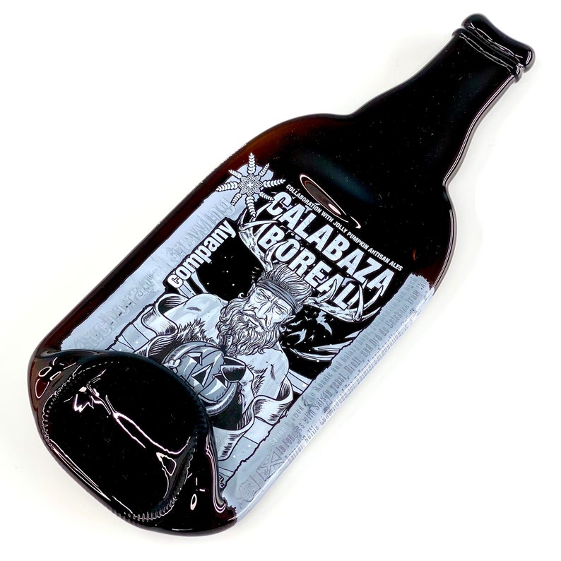 Melted Beer Bottle Cheese Tray, Anchorage Brewing Company Calabaza Boreal image 2