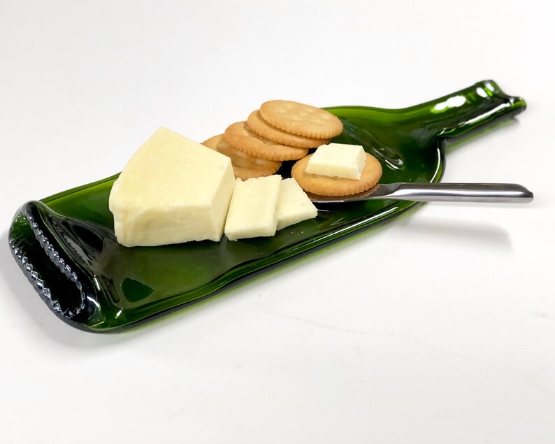 Christmas Cheese Tray, Melted Bottle Wine and Cheese Gift, Spoon Rest, Culinary Gift For Her image 8