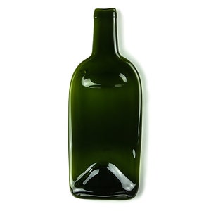 Melted Wine Bottle Cheese Tray, Flattened Melted Green Glass Wine Upcycled Bottle Plate image 2