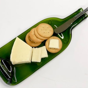 Christmas Cheese Tray, Melted Bottle Wine and Cheese Gift, Spoon Rest, Culinary Gift For Her image 7