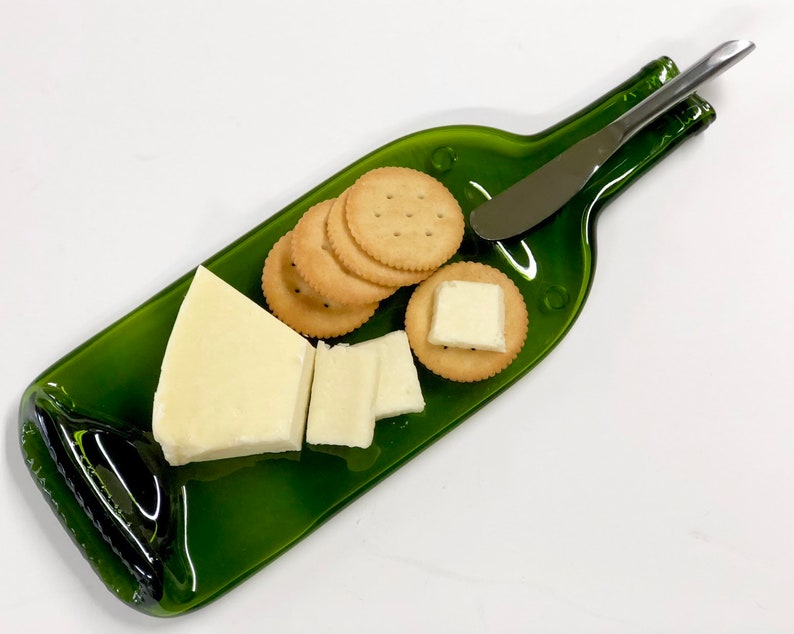 Christmas Cheese Tray, Melted Bottle Wine and Cheese Gift, Spoon Rest, Culinary Gift For Her image 7