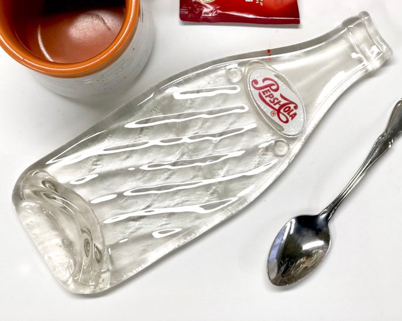 1960s Vintage Pepsi Cola Bottle Spoon Rest Teaspoon Holder for Counter