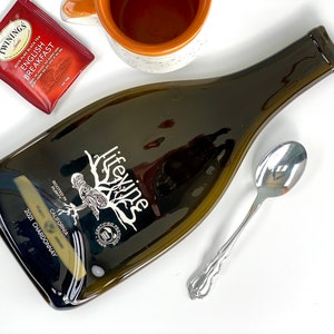 Melted Lifevine Chardonnay Wine Bottle Cheese Tray with Spreader image 1