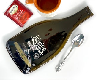 Melted Lifevine Chardonnay Wine Bottle Cheese Tray with Spreader