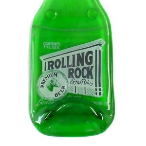 Vintage Rolling Rock from Latrobe, PA Pony Bottle Melted into a Spoon Rest, Vintage Rolling Rock Bottle, A Little Nip Bottle, Groomsmen Gift image 6