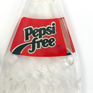 Vintage Melted Pepsi Free Bottle Spoon Rest, Diet Pepsi Soda Bottle image 2