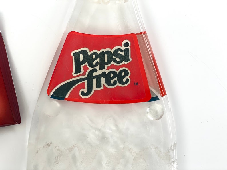 Vintage Melted Pepsi Free Bottle Spoon Rest, Diet Pepsi Soda Bottle image 2