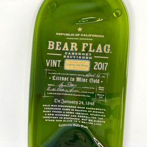 Bear Flag Cabernet Sauvignon Melted Red Wine Bottle Cheese Tray, Charcuterie Board, Spoon Rest image 6