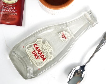 Vintage Canada Dry Spoon Rest, Wall Hanging, Vintage Bottle, Melted Bottle, Soda Bottle, Gift for Boss, Christmas Gift Ideas