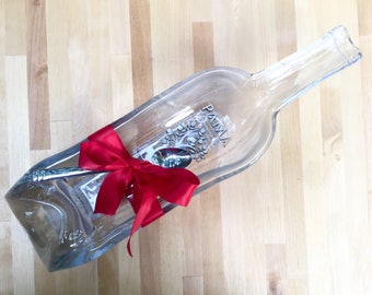 Pama Pomegranate Liqueur Melted Bottle Dip Bowl -- Hostess Gift