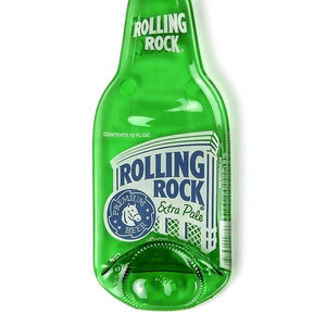 Rolling Rock Beer Bottle Spoon Rest, Latrobe Pennsylvania PA, Melted Bottle, Boyfriend Gift, Man Cave Decor, Beer Gifts, Guy Gift image 5