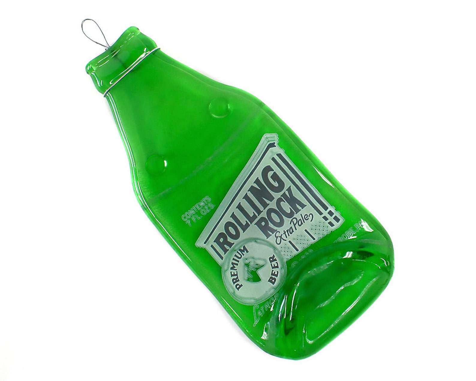Vintage Rolling Rock From Latrobe PA Pony Bottle Melted Into Etsy