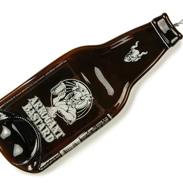 Arrogant Bastard Ale Melted Beer Bottle Spoon Rest, Wall Art, Guy Gifts / Man Cave Decor / Gift for Boss / Boss Gift / Coworker Gift