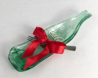 Vintage Coca Cola Olive Bowl with Cocktail Fork included