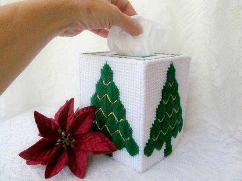 Christmas Tissue Box Cover Kleenex Cover Tissue Box Holder Etsy