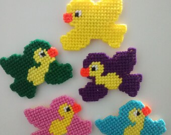 Colorful Bird Refrigerator Magnet Set, Springtime Birds Kitchen Decor