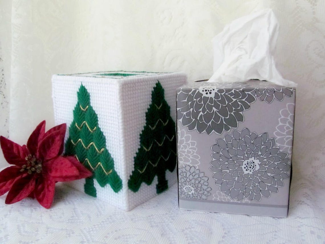 Christmas Tissue Box Cover Kleenex Cover Tissue Box Holder Etsy
