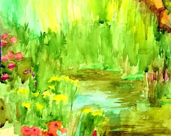 print of poppies at the arboretum