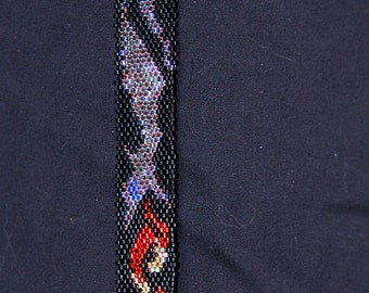 soft blue fire breathing dragon adjustable bracelet