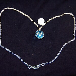 aqua caged marble pendant necklace